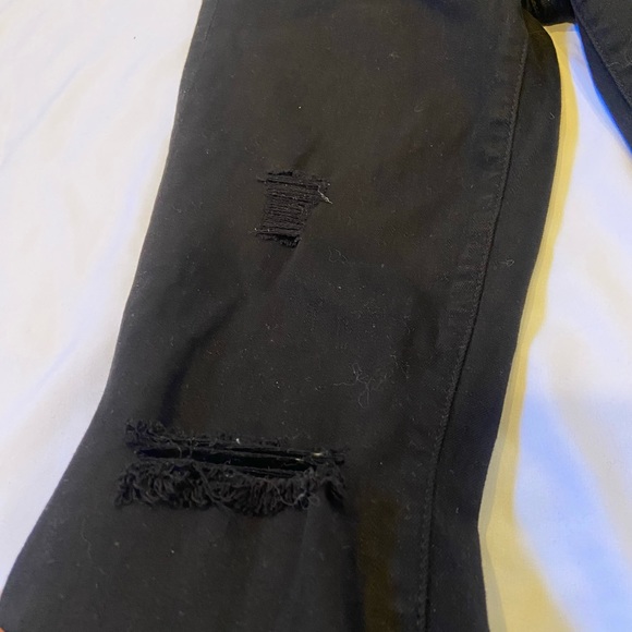 7 For All Mankind 27 Ankle Gwenevere Black distressed Women's Jeans Size 27 - Picture 8 of 14